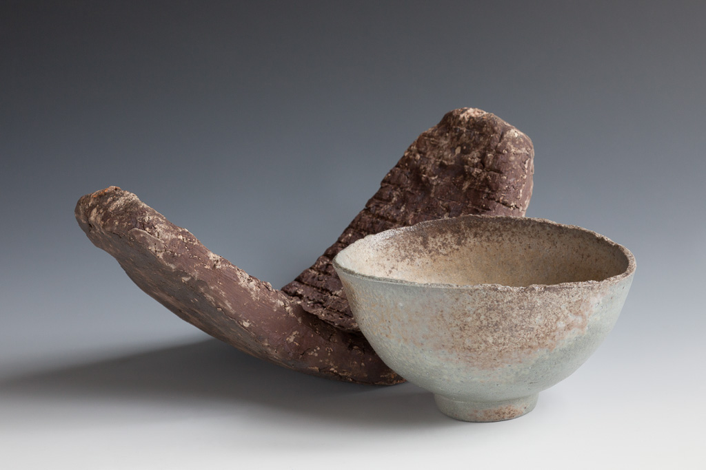 Rough Edged Plate and Bowl